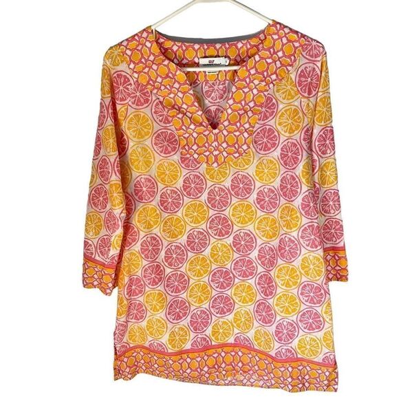 Vineyard Vines Citrus Tunic, S. 100% Cotton. Dress Beach Cover Up. Summer! - Picture 8 of 11
